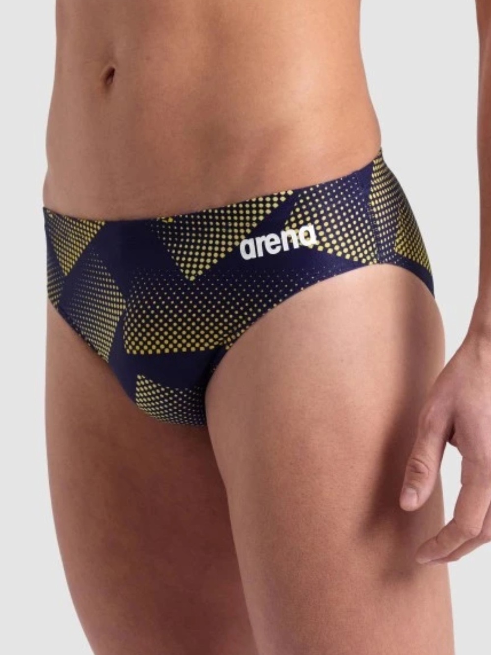 Arena HALFTONE BRIEF, Navy/Yellow, Size 30,  NWT